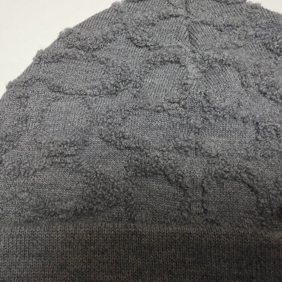 Coach Terry Logo Wool Beanie in Dove Grey main image 5